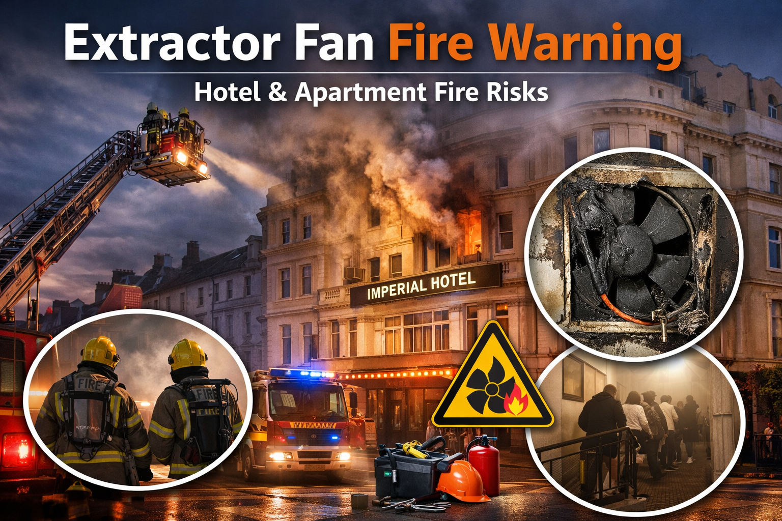 Extractor Fan Fire in Hove, East Sussex